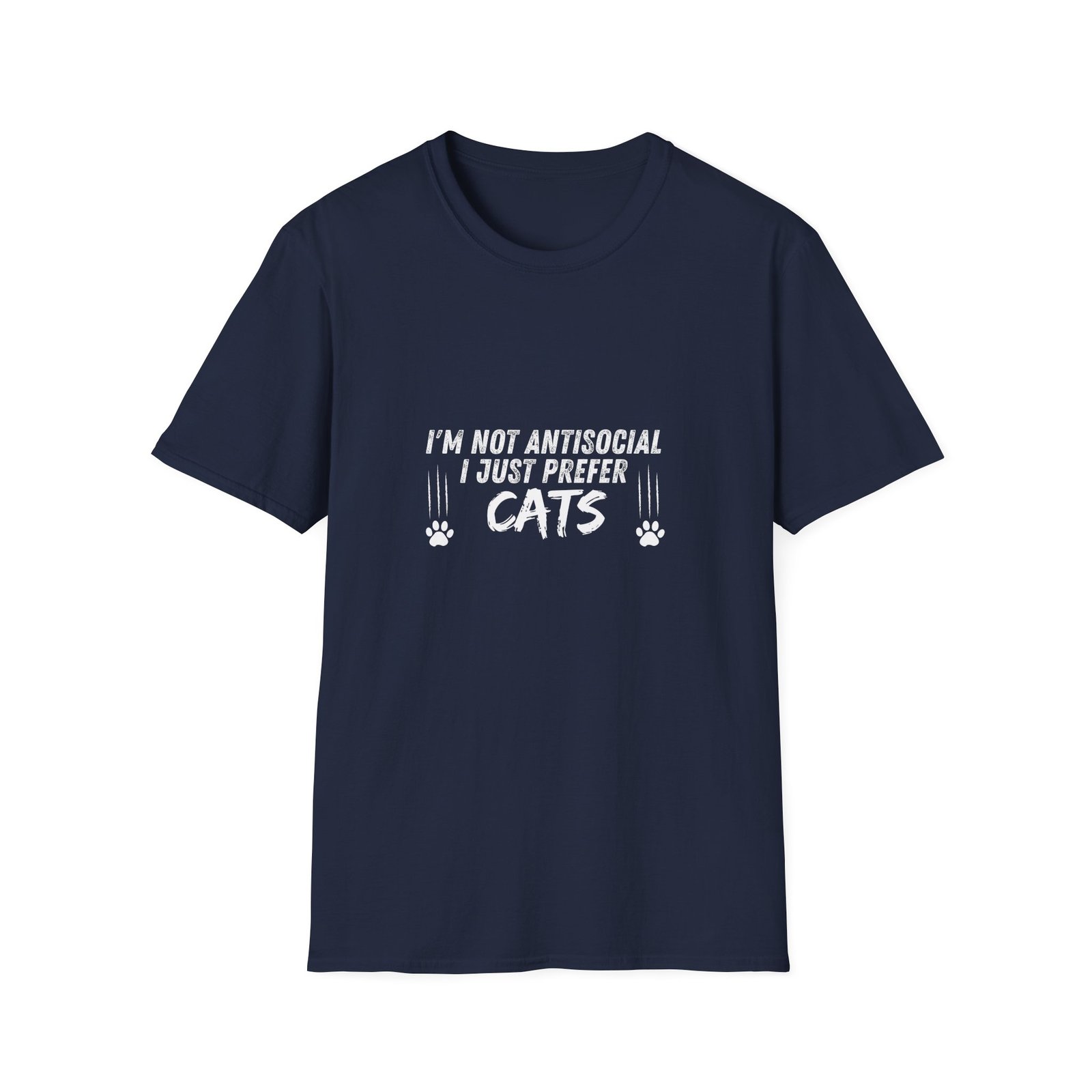 Pawsitively Hilarious Cat Lover Tee – Unisex Softstyle Comfort - Image 25