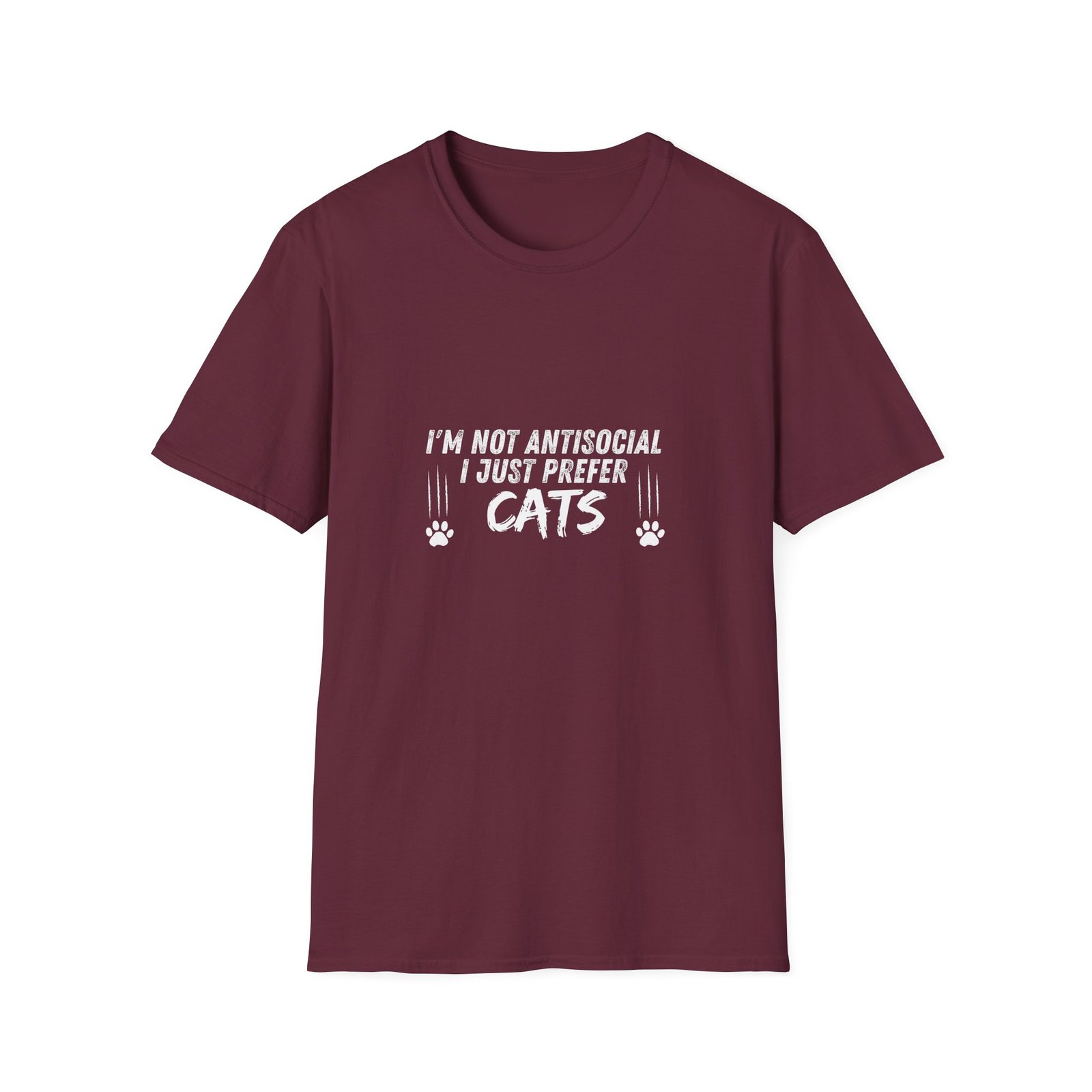 Pawsitively Hilarious Cat Lover Tee – Unisex Softstyle Comfort - Image 5