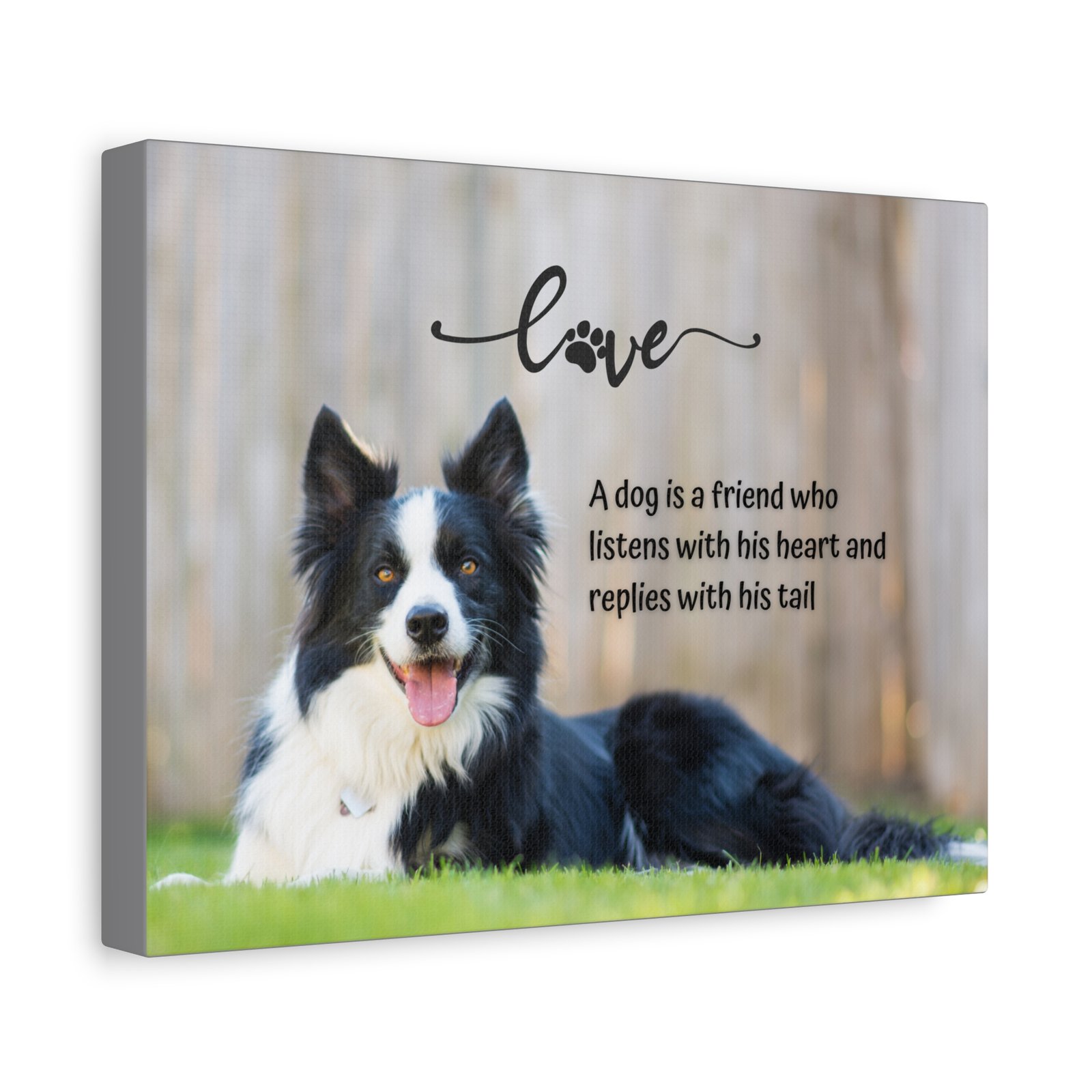 Dog Love Canvas - Heartfelt Quote for Pet Lovers - Image 2
