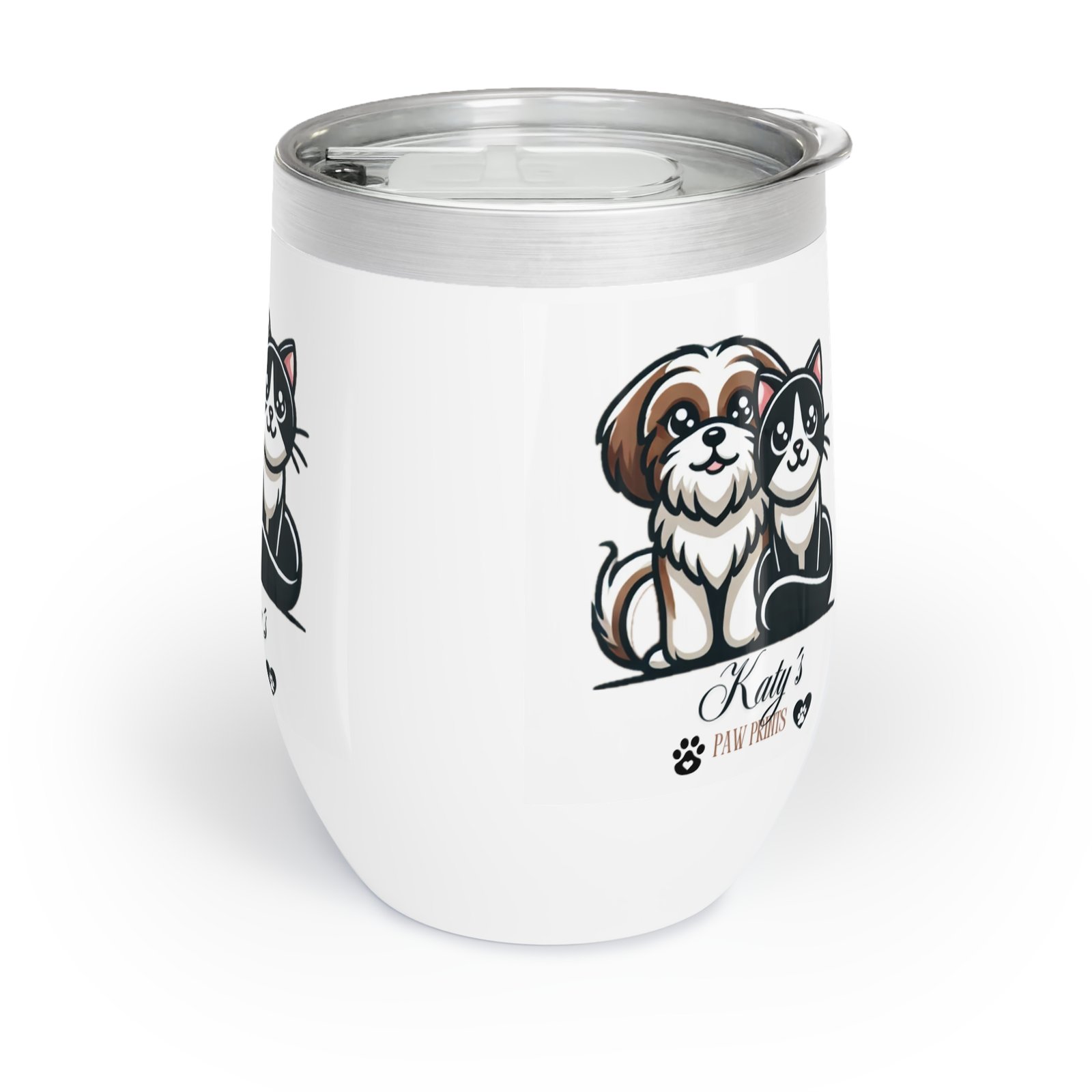 Katy´s Paw Steel Wine Tumbler – Keeps Drinks Hot or Cold - Image 4