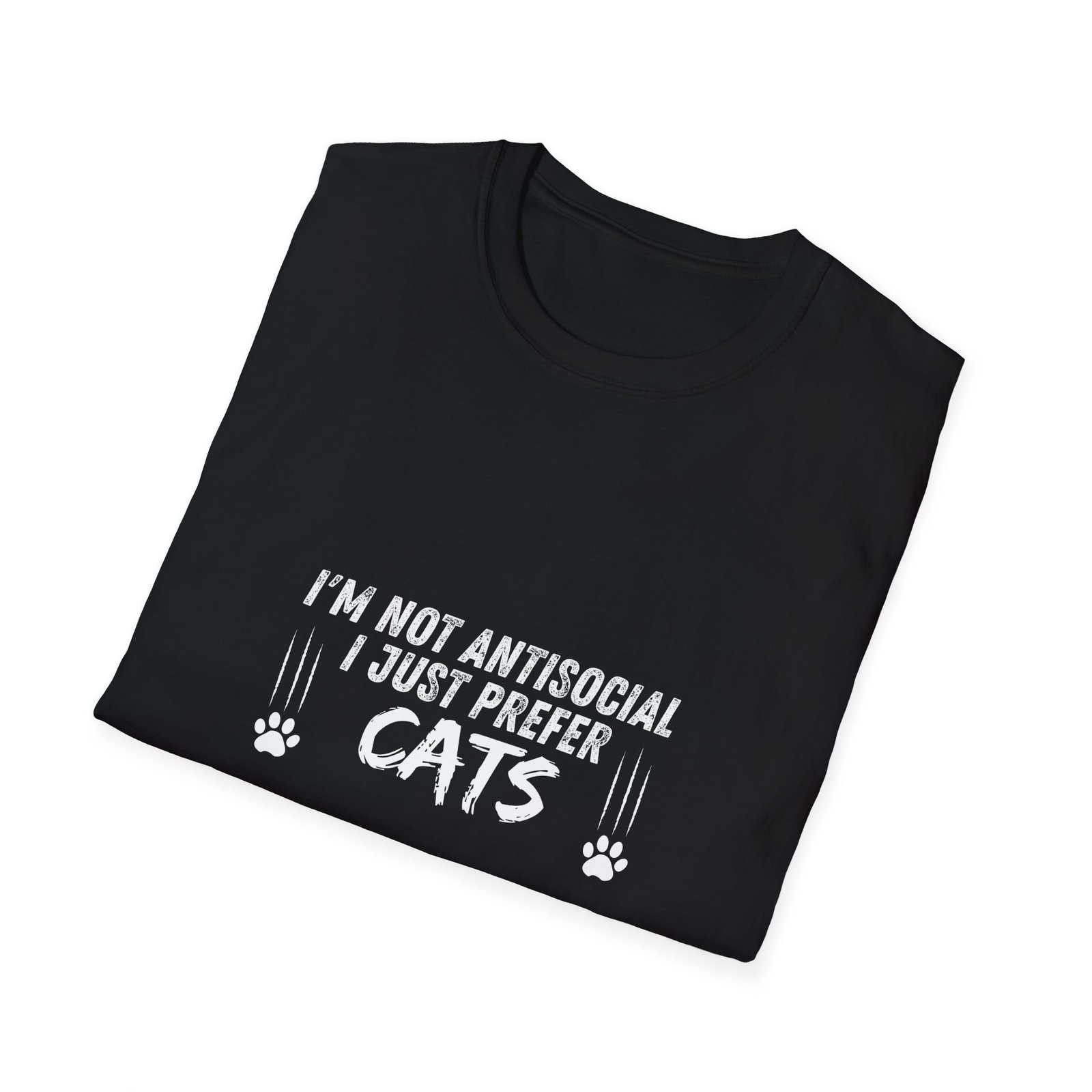 Pawsitively Hilarious Cat Lover Tee – Unisex Softstyle Comfort - Image 4