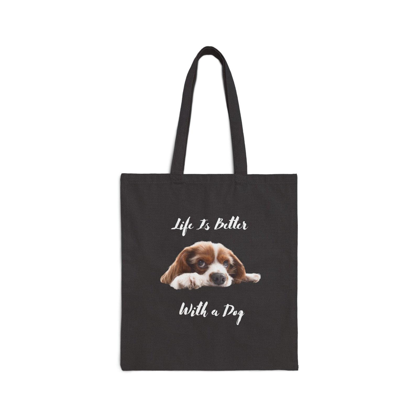 Dog Lover's Cotton Canvas Tote Bag, Eco-Friendly Shopping Bag - Image 2