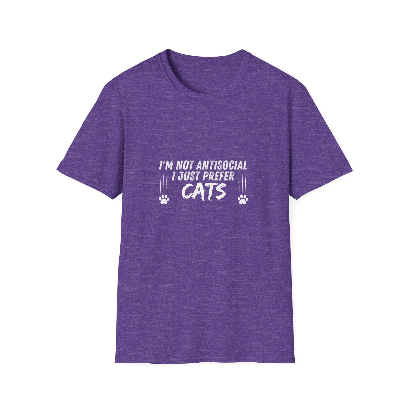 Pawsitively Hilarious Cat Lover Tee – Unisex Softstyle Comfort - Image 33