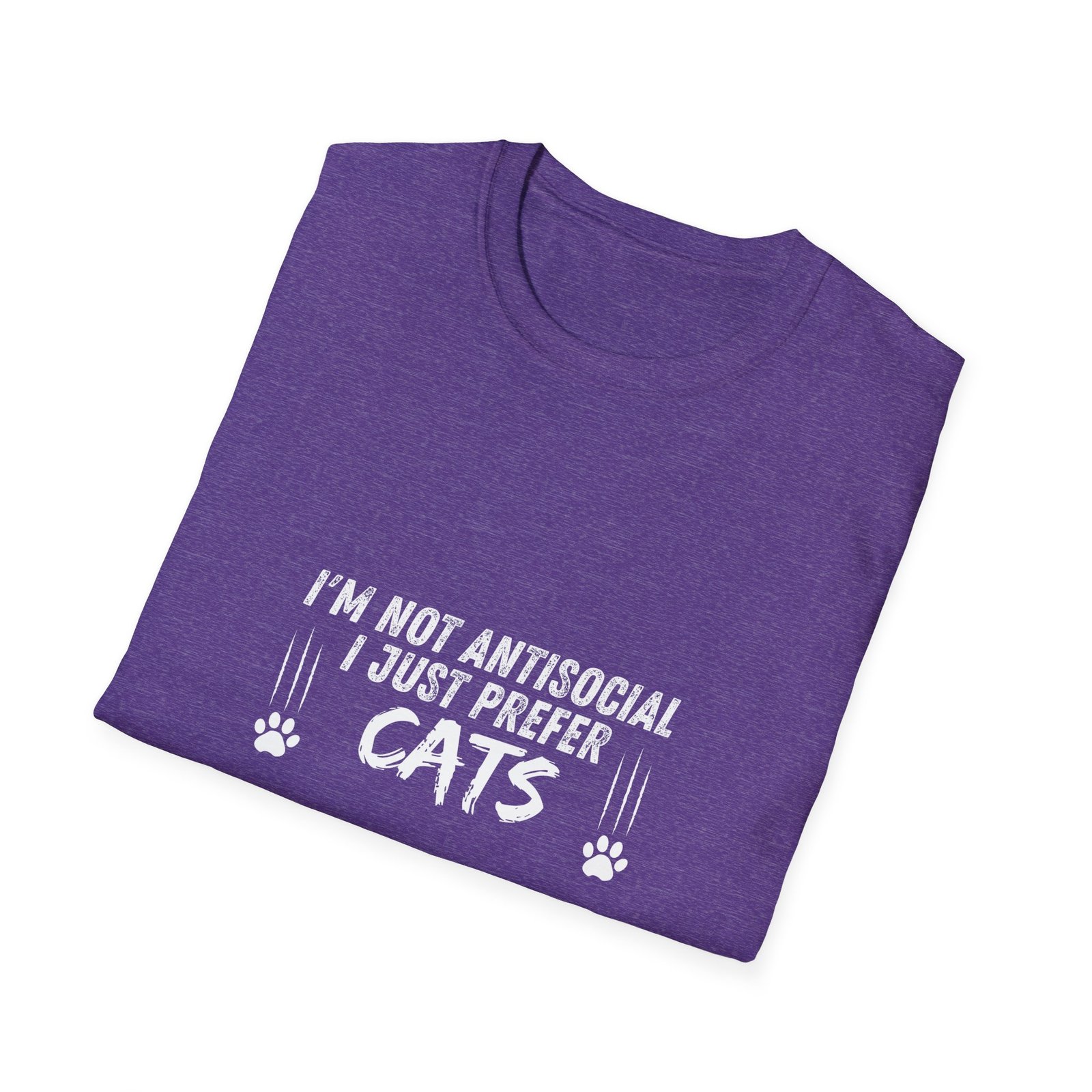 Pawsitively Hilarious Cat Lover Tee – Unisex Softstyle Comfort - Image 36