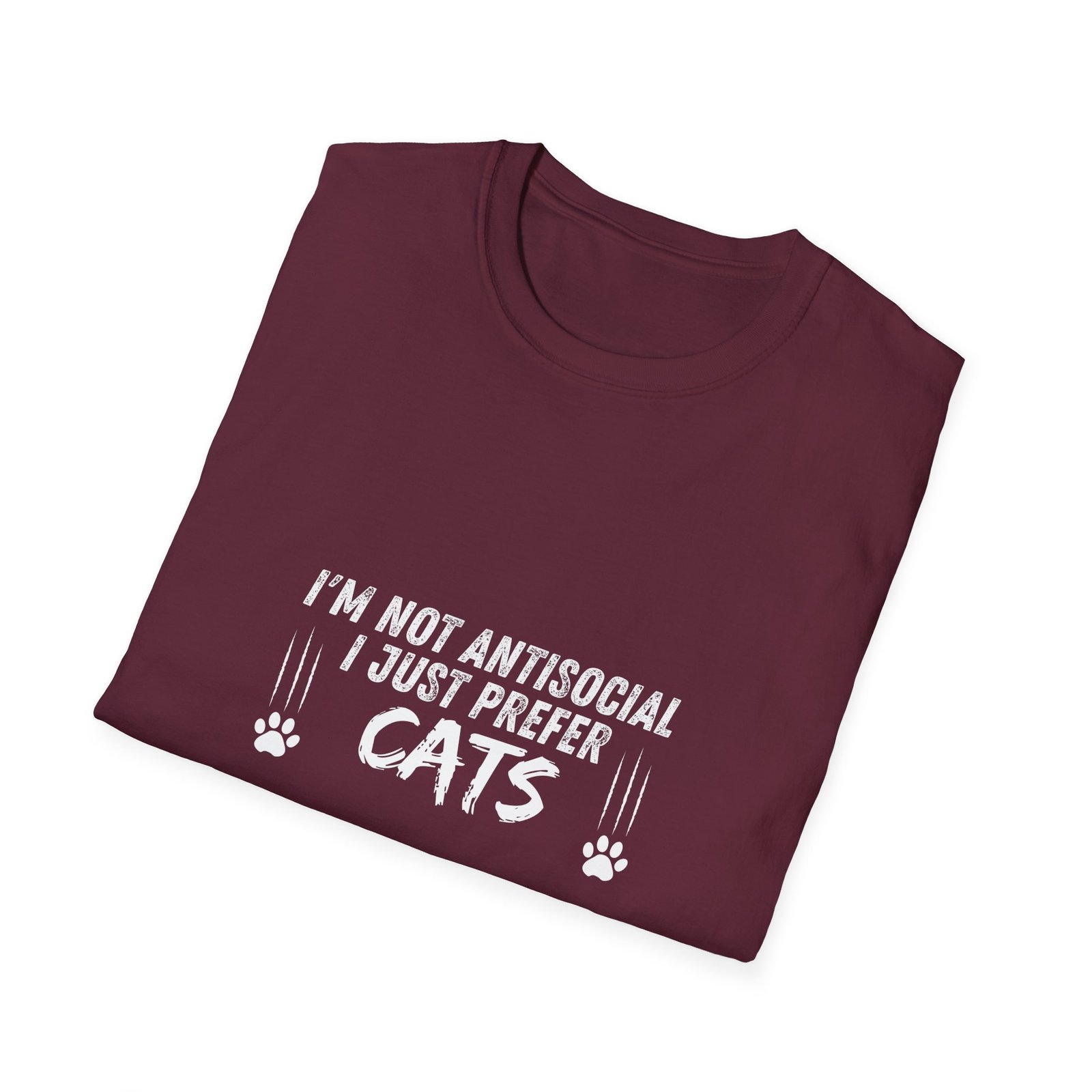 Pawsitively Hilarious Cat Lover Tee – Unisex Softstyle Comfort - Image 8